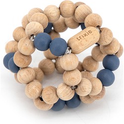 Wooden beads ball with blue beads