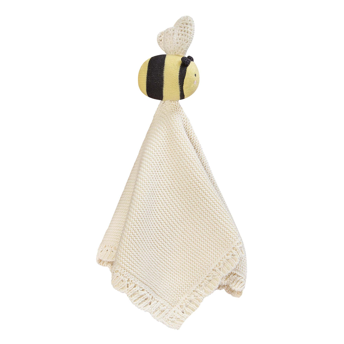 Soft Buzzing Bee cuddle cloth made from organic cotton