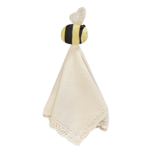Soft Buzzing Bee cuddle cloth made from organic cotton