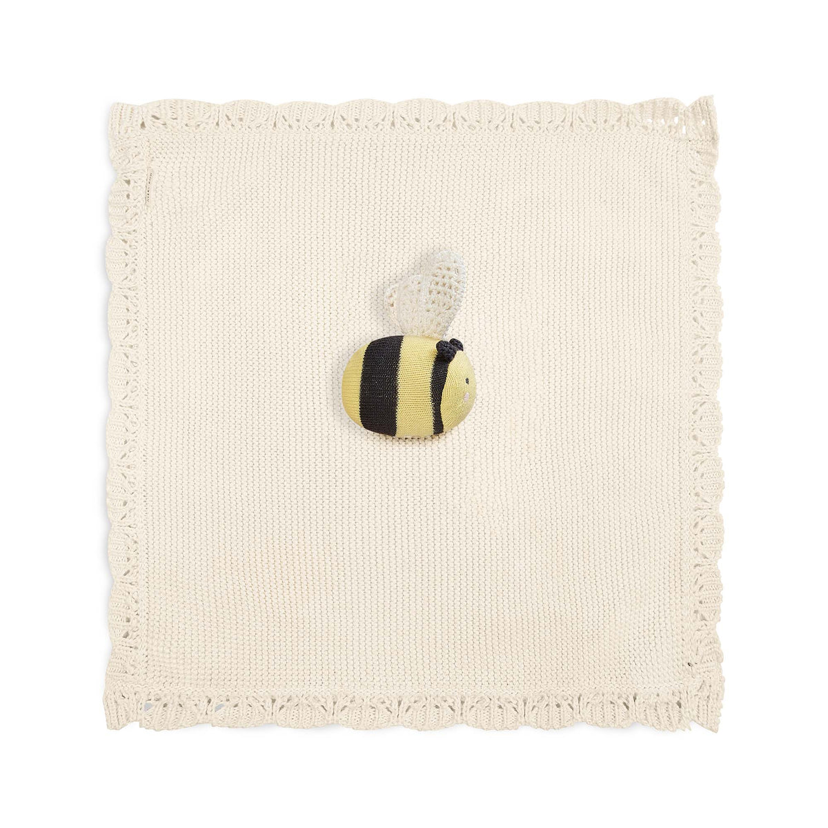 Lightweight Buzzing Bee baby comforter for cuddling and sensory play
