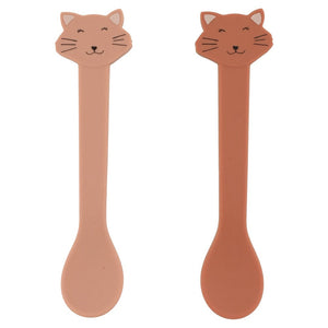 Silicone feeding spoon 2-pack - Mrs. Cat Baby Dining Set.