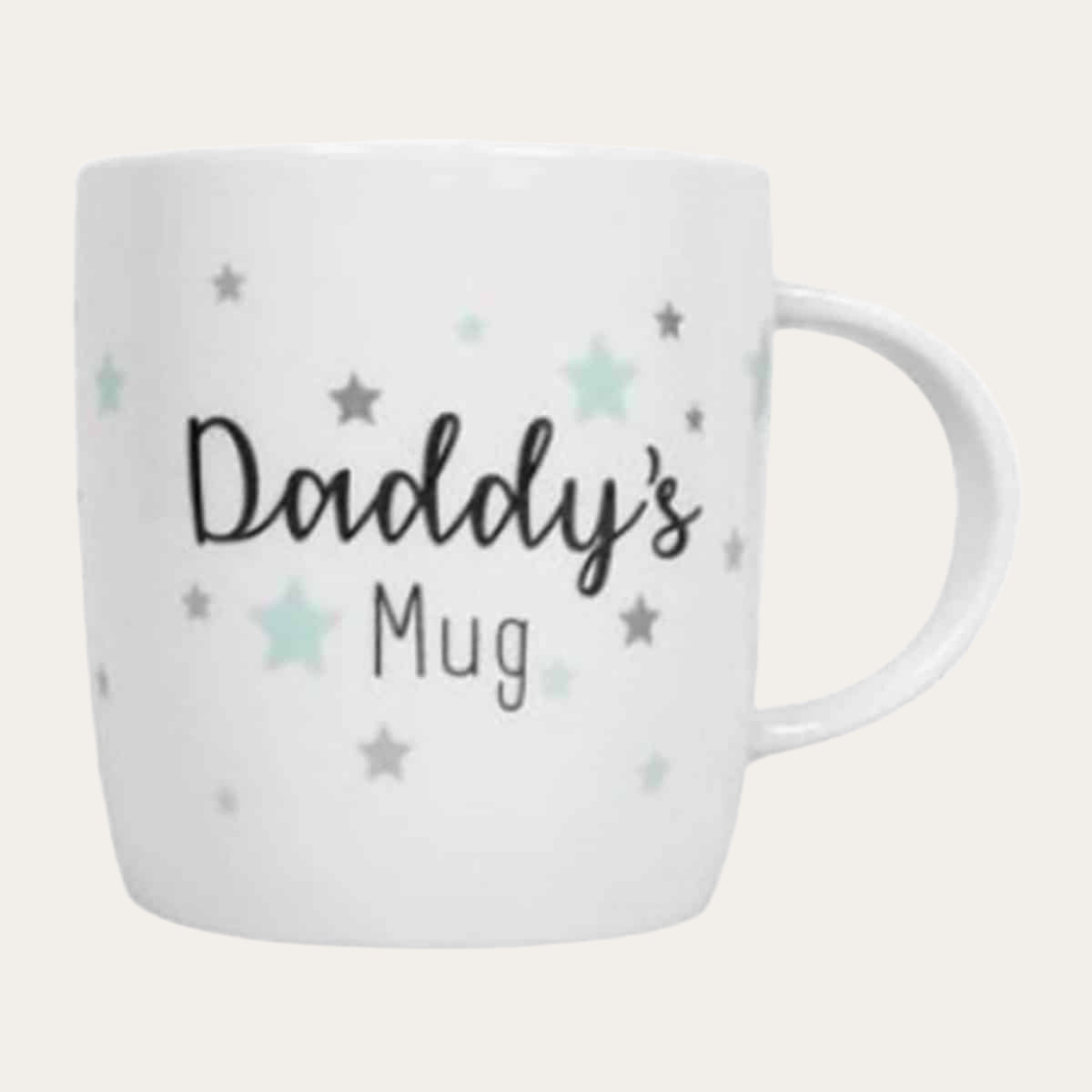 Ceramic Daddy Mug with Grey and Blue Stars