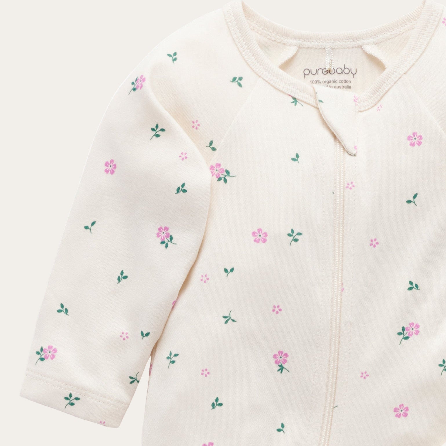 Cherry blossom baby sleepsuit duo
