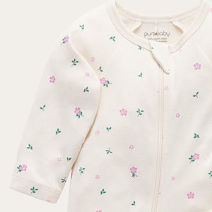 Cherry blossom baby sleepsuit duo
