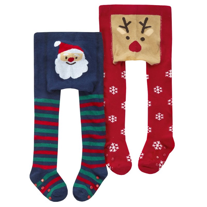Christmas tights available in a santa or reindeer design