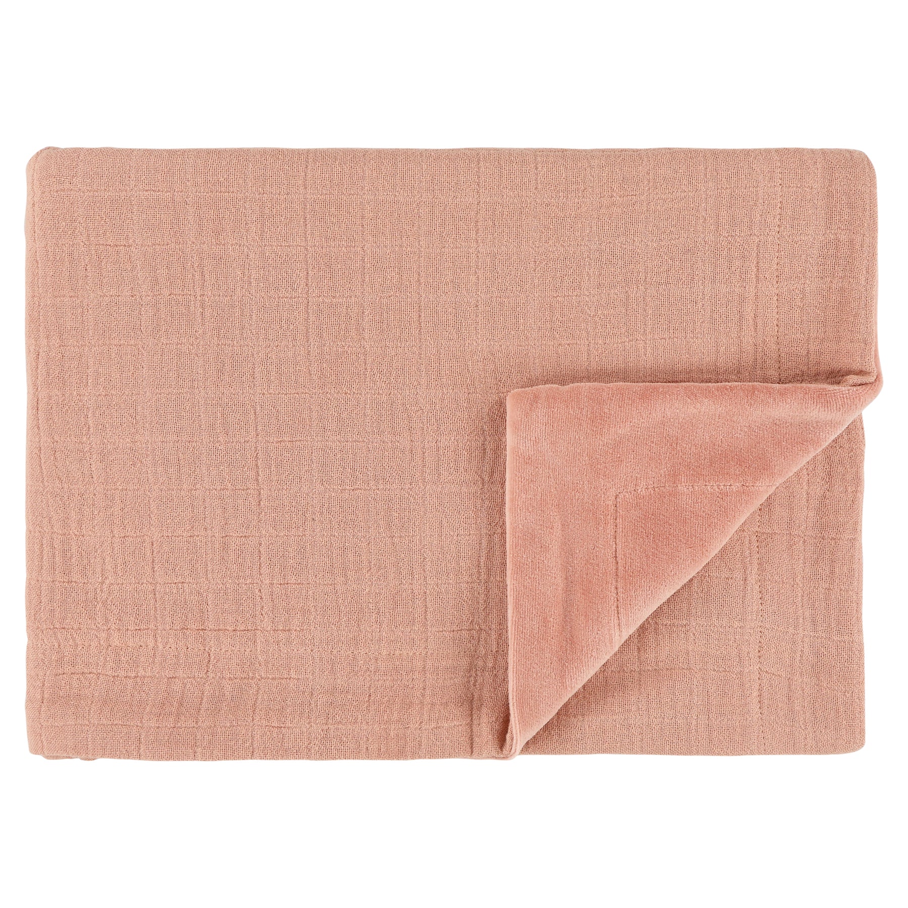 soft coral pink organic baby blanket