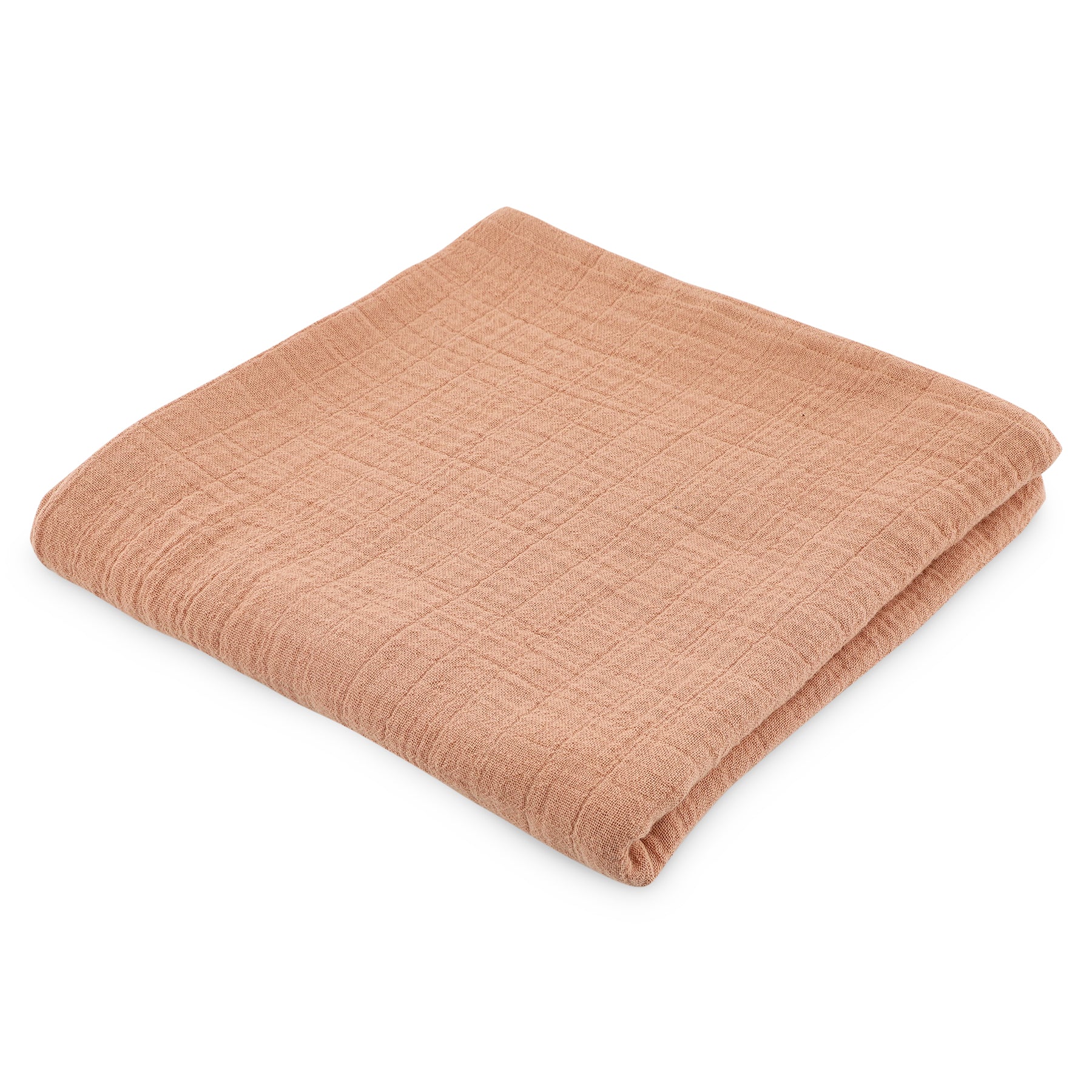 Large muslin square organic cotton coral