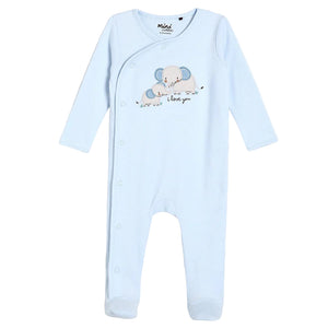 Cotton interlock newborn sleepsuit