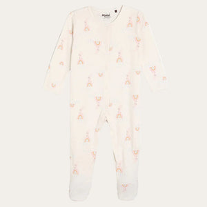 Rainbow print baby sleepsuit in soft cotton