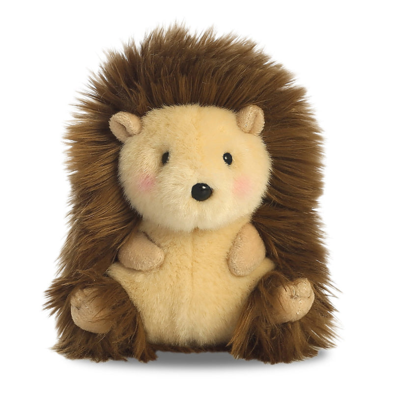 Soft cute fluffy hedgehog with rosey cheeks