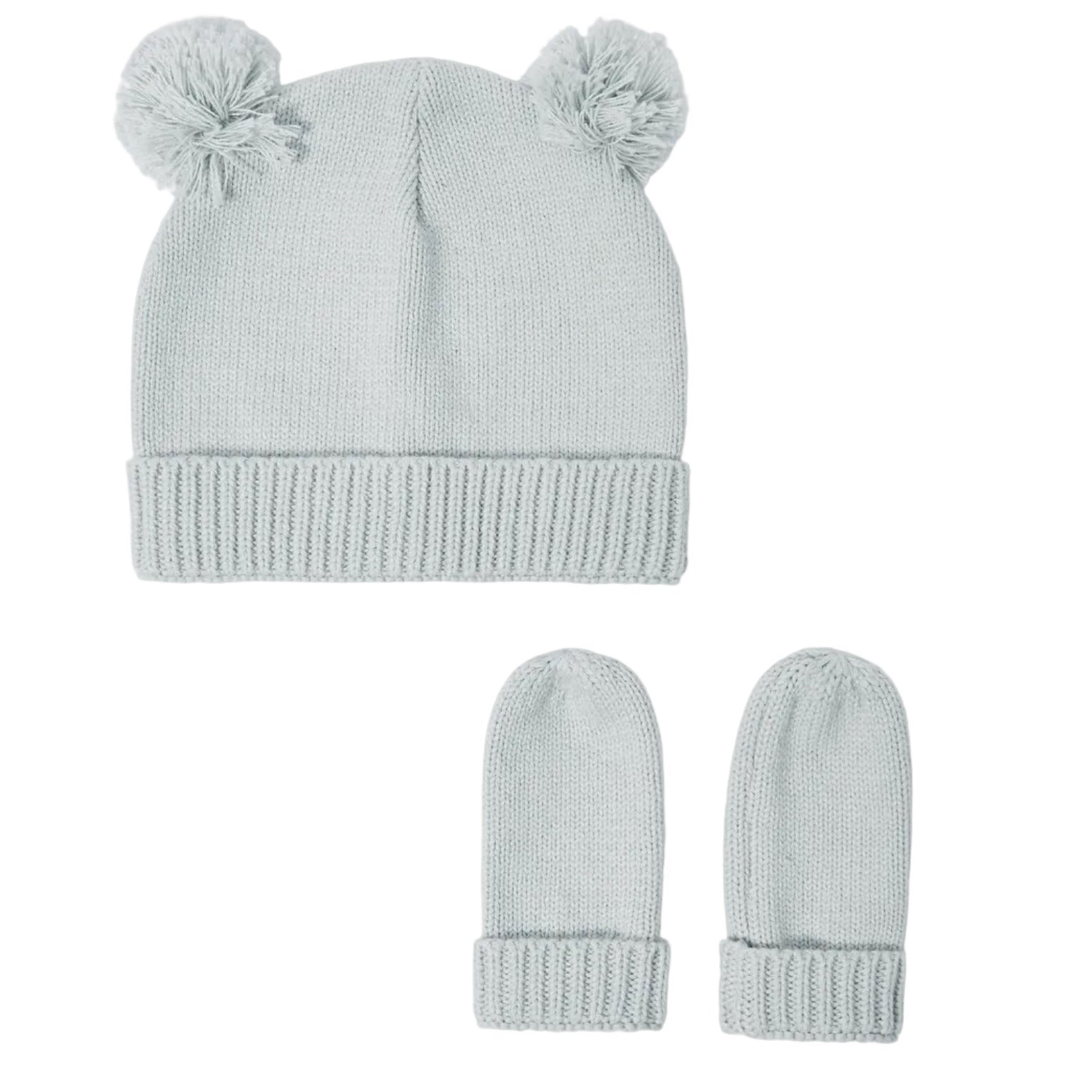 Baby sage hat and mitt set by Katie Loxton