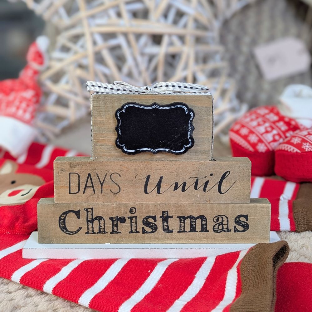 Days Until Christmas Mantel Christmas Plaque