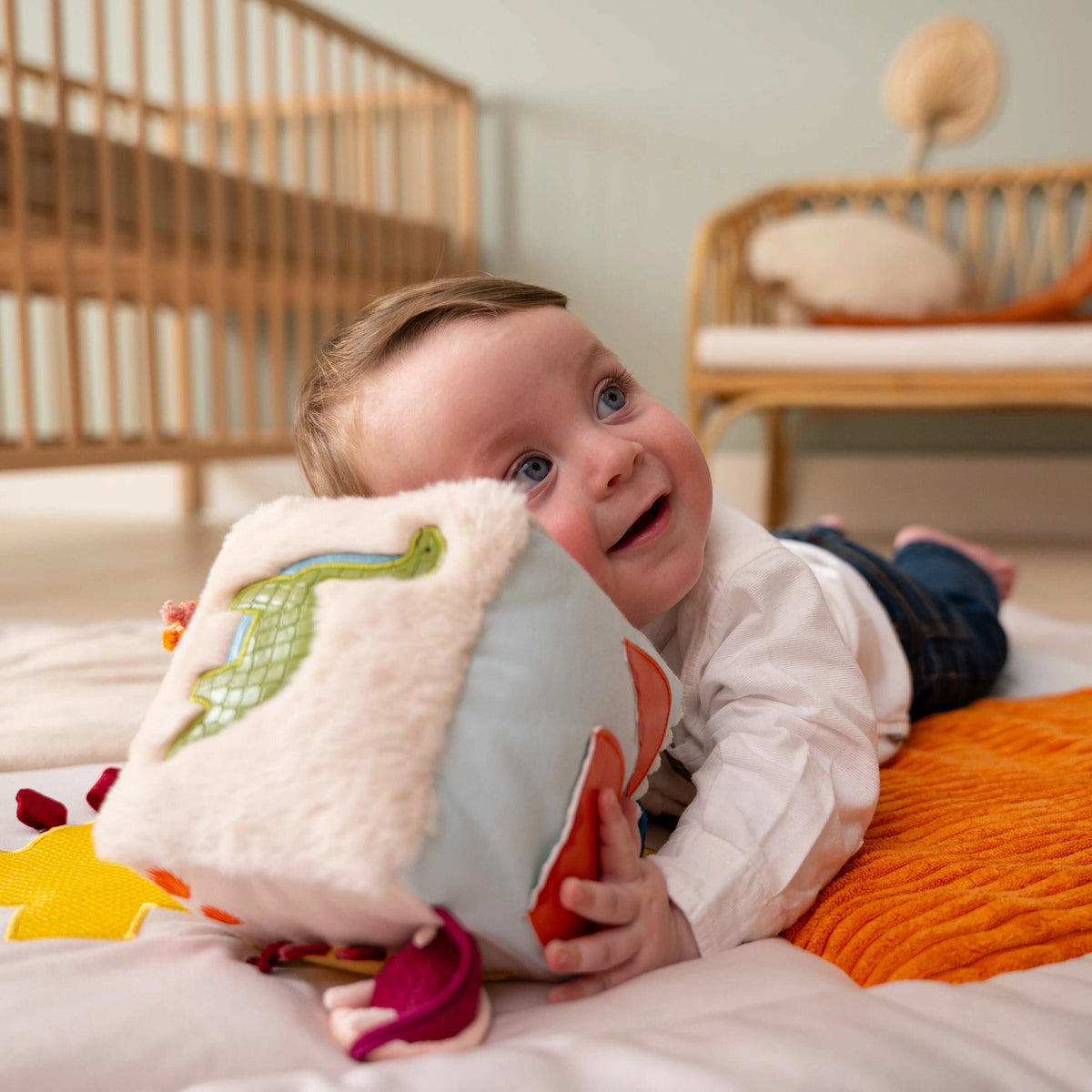 Bumbles For Protection Soft Baby Activity Cube - Dino Friend - Toys for Babies - Bumbles & Boo