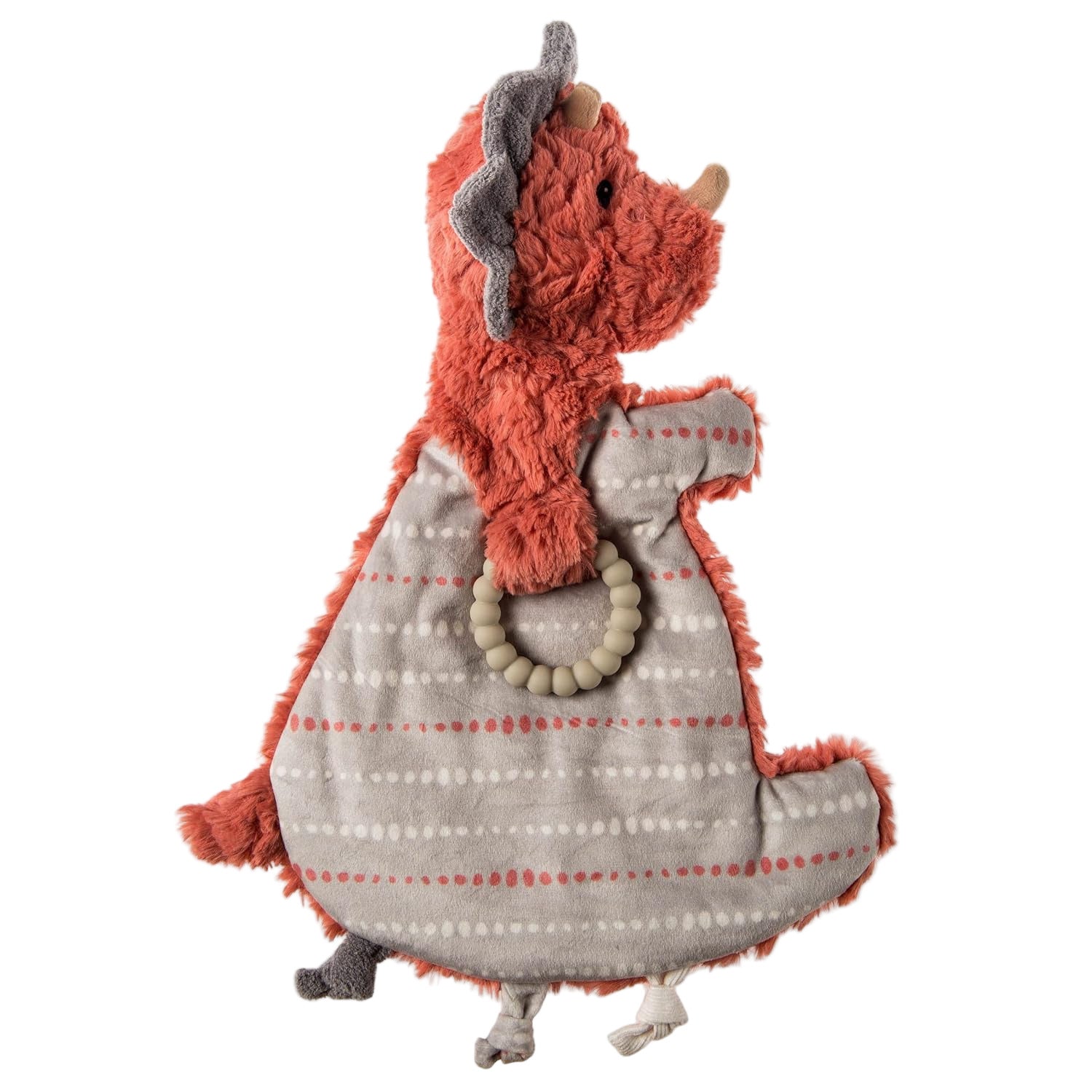 Snuggy Nuggles Dino – 13" baby lovey with crinkle and teether