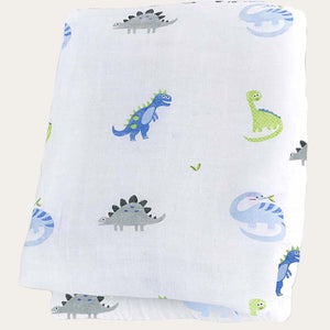 Cotton dinosaur baby swaddle – large and lightweight