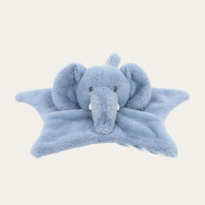 Dusky Blue Elephant Comforter 32cm Keeleco Ezra (100% Recycled) Baby Comforter.