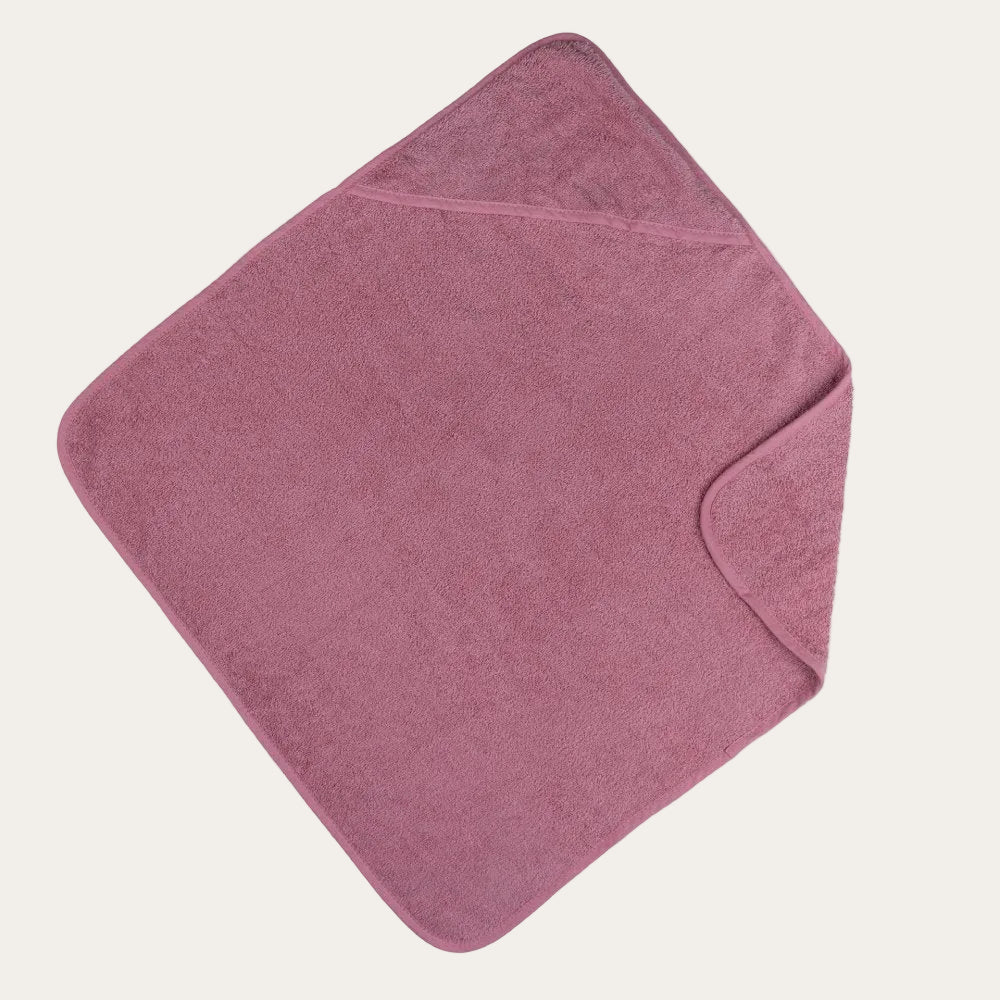 Personalisable hooded dusky pink hooded towel