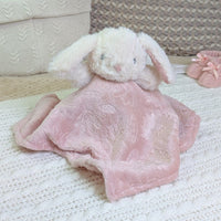 Dusty Pink Bunny Baby Comforter Soother