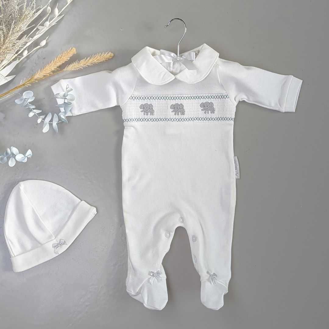 Unisex Baby Clothing White Elephant