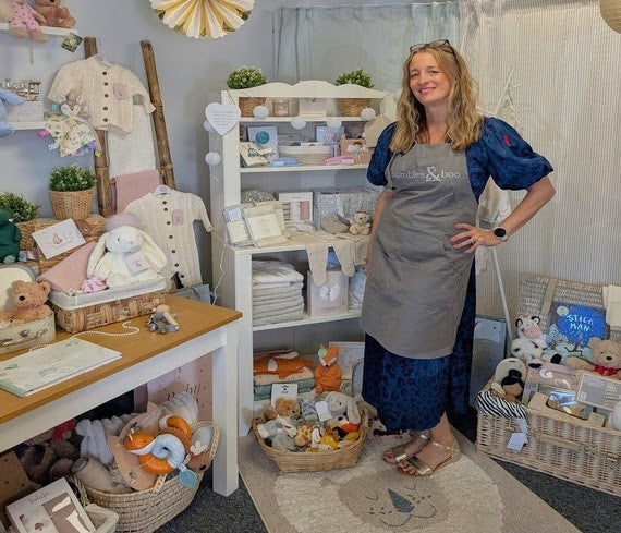 Inside the Bumbles & Boo shop with owner Emma Weldon.