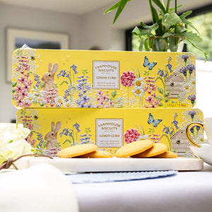English Garden Lemon Curd Tin with biscuits