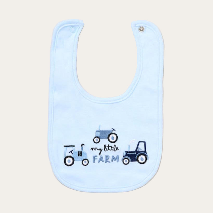 Farm-themed bib with My Little Farm design