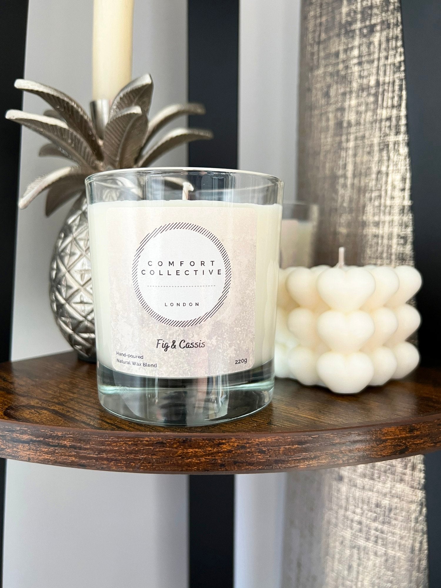 Hand Poured Candle -Signature Collection -  Fig &amp; Cassis by Comfort Collective London