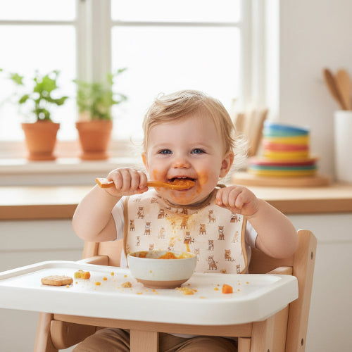 Silicone feeding spoon 2-pack - Mr. Fox Baby Dining Set.