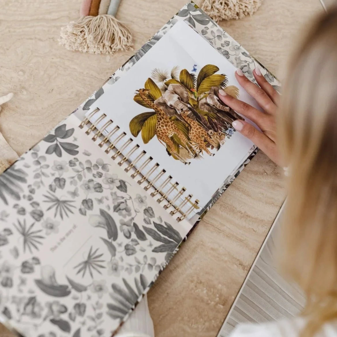 Gender Neutral Jungle Baby Keepsake Book