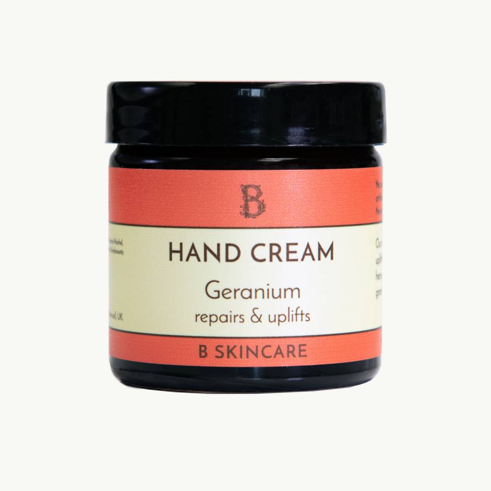 Geranium beeswax hand cream in jar 110ml