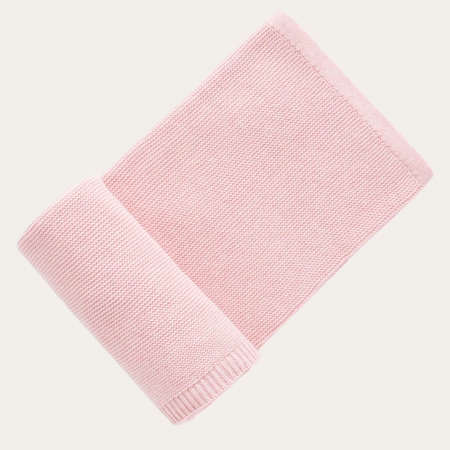 Pink baby blanket made from 100% organic cotton