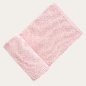 Pink baby blanket made from 100% organic cotton