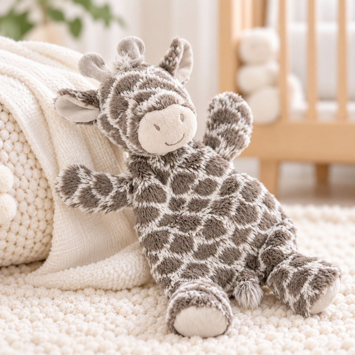 Afrique grey giraffe soft bodied baby comforter toy by Mary Meyer