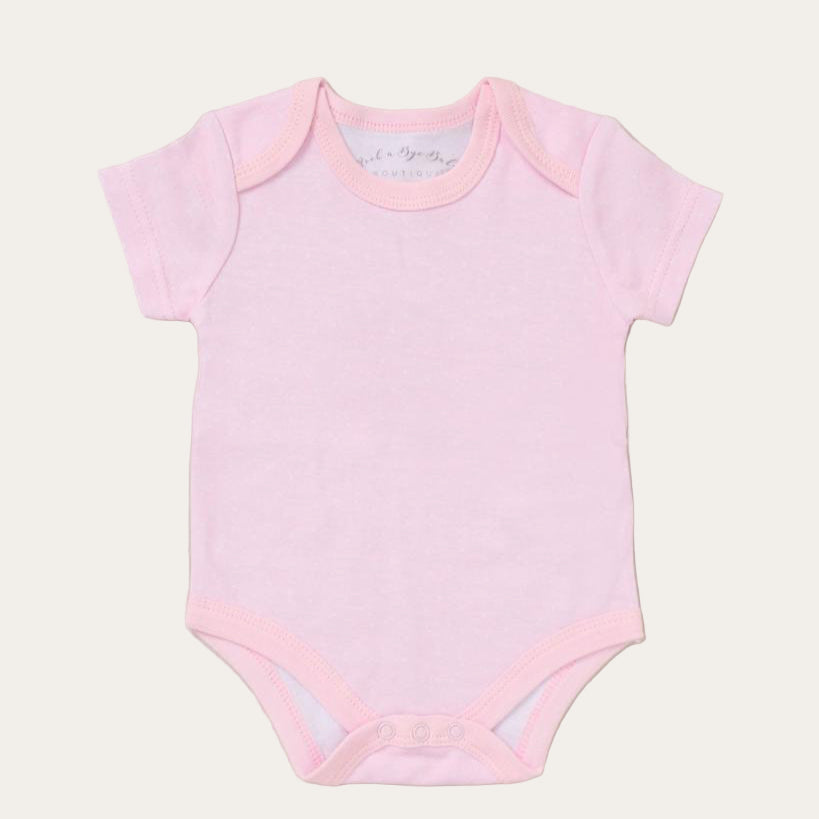 Pale Pink Baby Bodysuit in Cotton – Part of Gift Set
