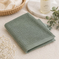 Sage Green Baby Waffle Face Cloth 100% Cotton | Reversible & Gentle | 30x30cm Baby Bath & Body.
