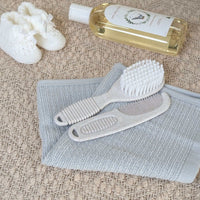 Grey Baby Waffle Face Cloth 100% Cotton | Reversible & Gentle | 30x30cm Baby Bath & Body.