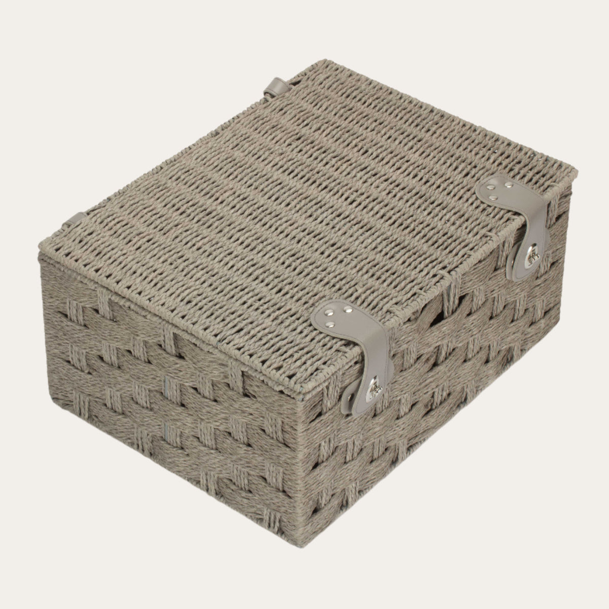 Grey Paper Rope Grey Paper Rope Hamper Basket with Lid - Extra Large - Bumbles & Boo
