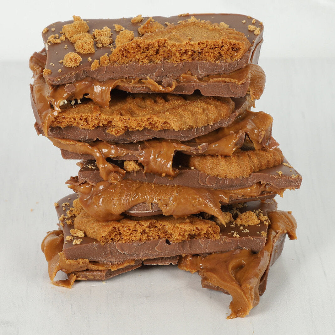 Handmade Biscoff Chocolate Slab with Lotus Biscuit Pieces