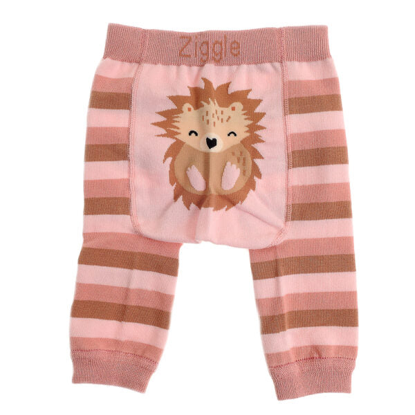 Front view of hedgehog baby leggings