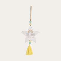 Hanging Star Plaque 'Hello Little One' Baby Plaque.