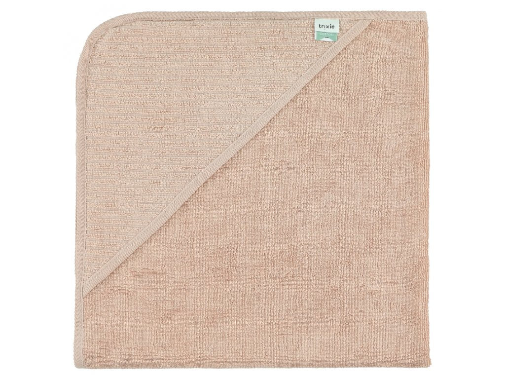 Pale pink hooded towel