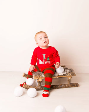 Baby Clothing 'I Believe' Festive Top Christmas.