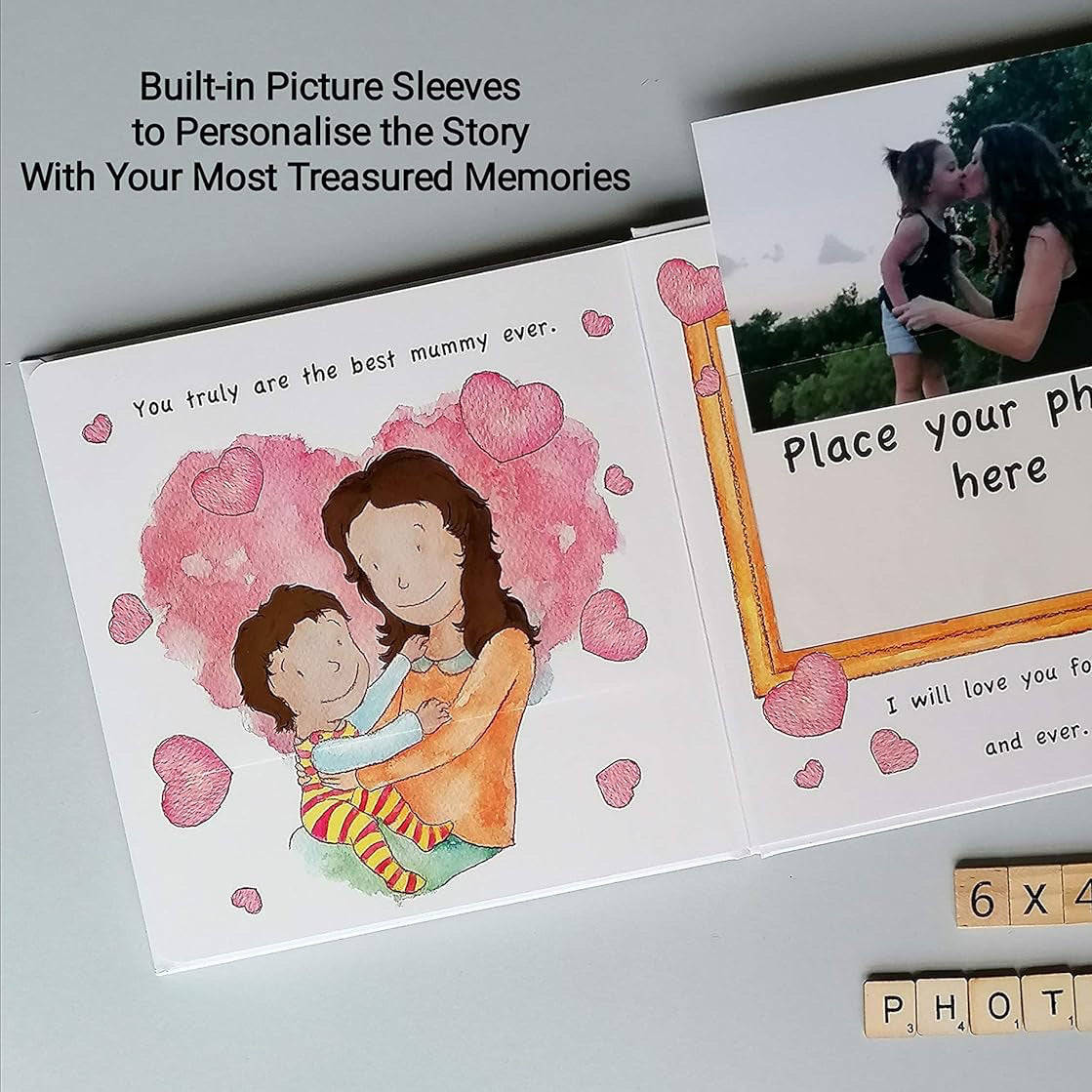Illustrated photo book for mums and babies