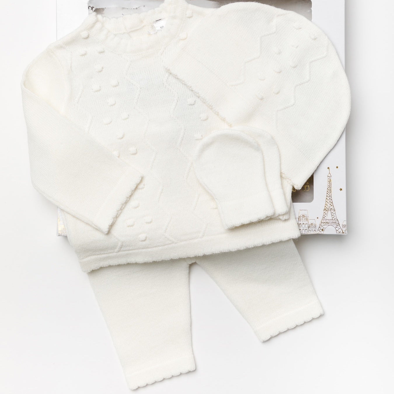 Ivory Baby Knitwear Gift Set – 4 Piece