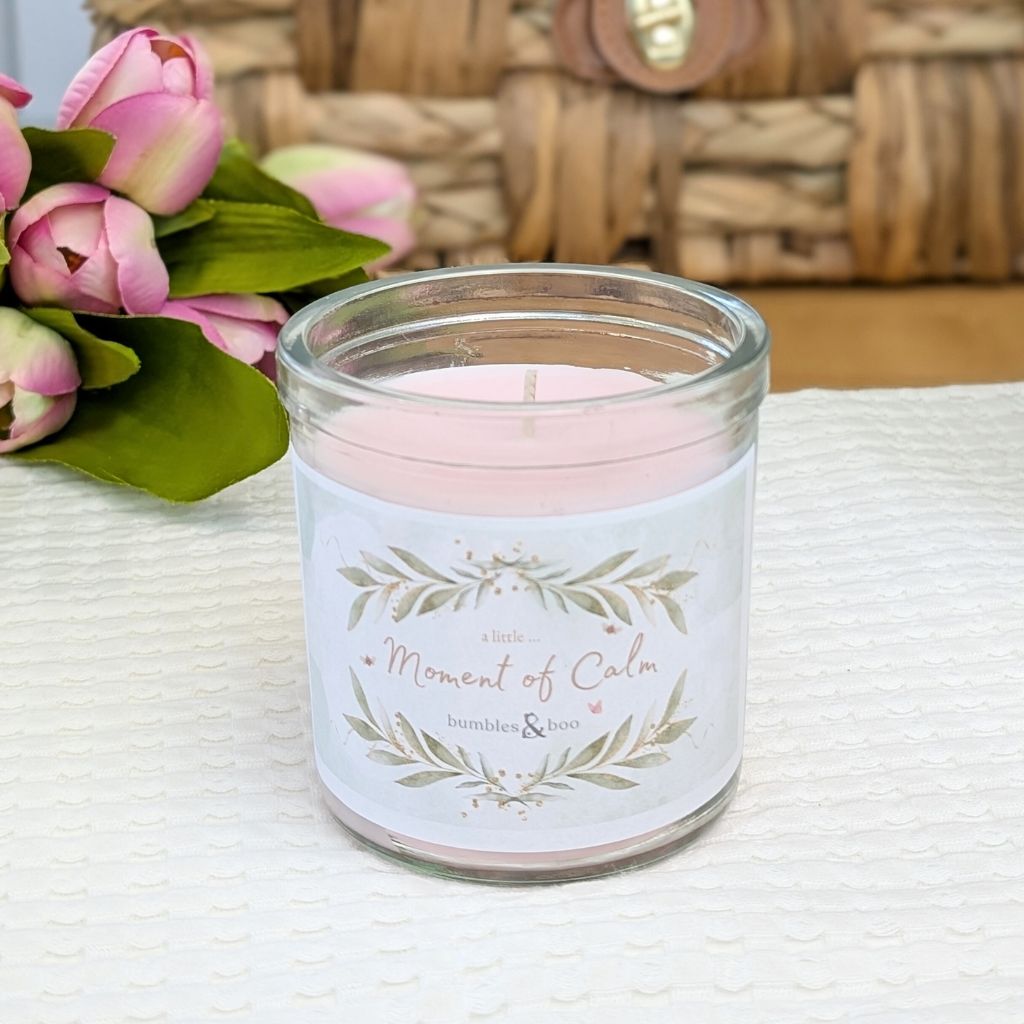 Candle in a glass jar. Jasmine