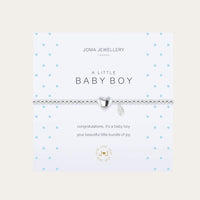 Joma Jewellery baby boy bracelet on a  card with a poem.


