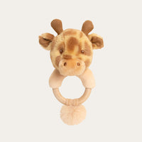 Keeleco Huggy Giraffe Ring Rattle  100% Recycled Soft Baby Toy Rattle.