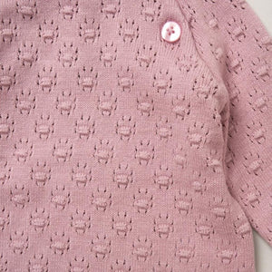 Baby girl clothing dusky pink outfit with pattern