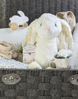 mum to be gift hamper features a photo album, baby blanket, chubby eco bunny, wish string for mummy, muslin squares and more!