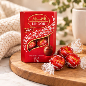 Lindt Lindor Milk Chocolate Truffles Treat Box 37g Chocolate Box.